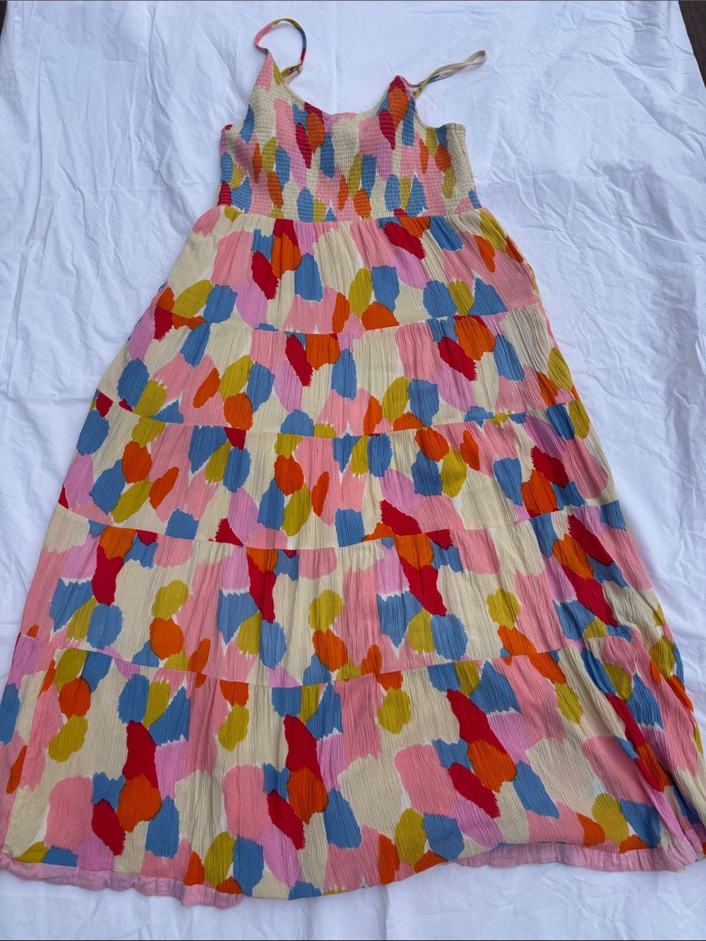 THML Colorful Print Tiered Sundress